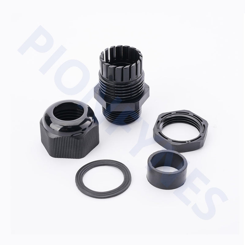 2PCS 1-1/4'' NPT Cable Gland Waterproof Adjustable 18.5-25mm/0.73-0.98inch Nylon Cable Glands Joints with Gaskets (1-1/4", 2PCS) 1-1/4'' NPT 2pcs