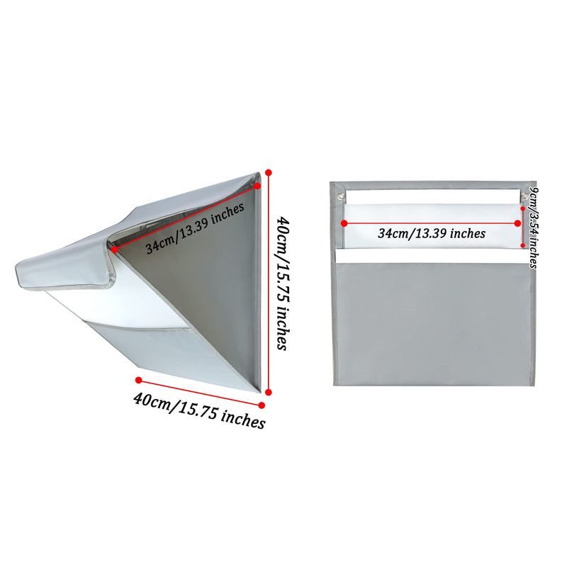 Mail Slot Catcher for Door Mail Slot, Grey Mail Catcher Bag, Indoor Mail Slot Cover Interior Draft Stopper, Large Size, Self-Adhesive, Large Capacity, Practical Garage Door Accessories Gray