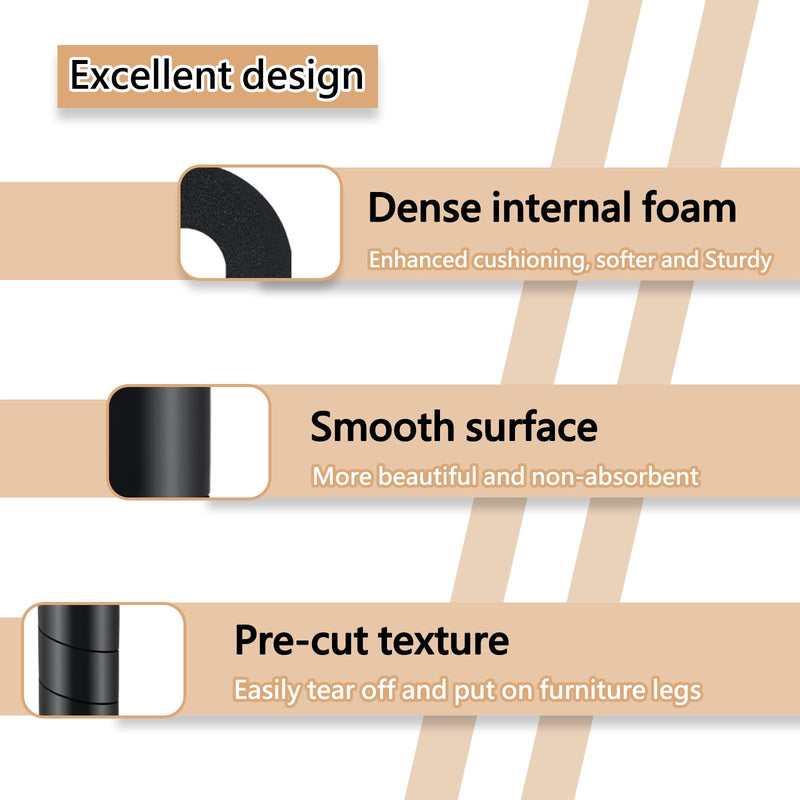 4 Pcs Bed Frame Toe Protectors, Non-Adhesive Bed Frame Leg Covers for Toe Savers, Toe Cushion for Any Furniture Leg - Prevents Toe Injuries from Hitting Hard Furniture Legs Cylindrical 4 Pcs