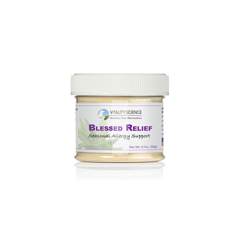 Vitality Science Blessed Relief for Cats | Seasonal Allergy Support | Improves Respiratory Function and Breathing | Heals Skin Helps Irritation (20g) 20g