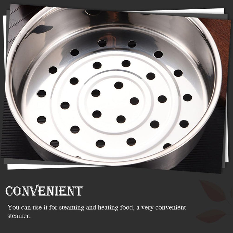 Cabilock Household Steamer Dish Set of 2 8.85 in Thicken Steamer Basket Stainless Food Insert for Rice Cooker Steaming Fish Shellfish Lobster Beef Pork Broccoli Poultry 22.5x22.5cmx2pcs Silverx2pcs