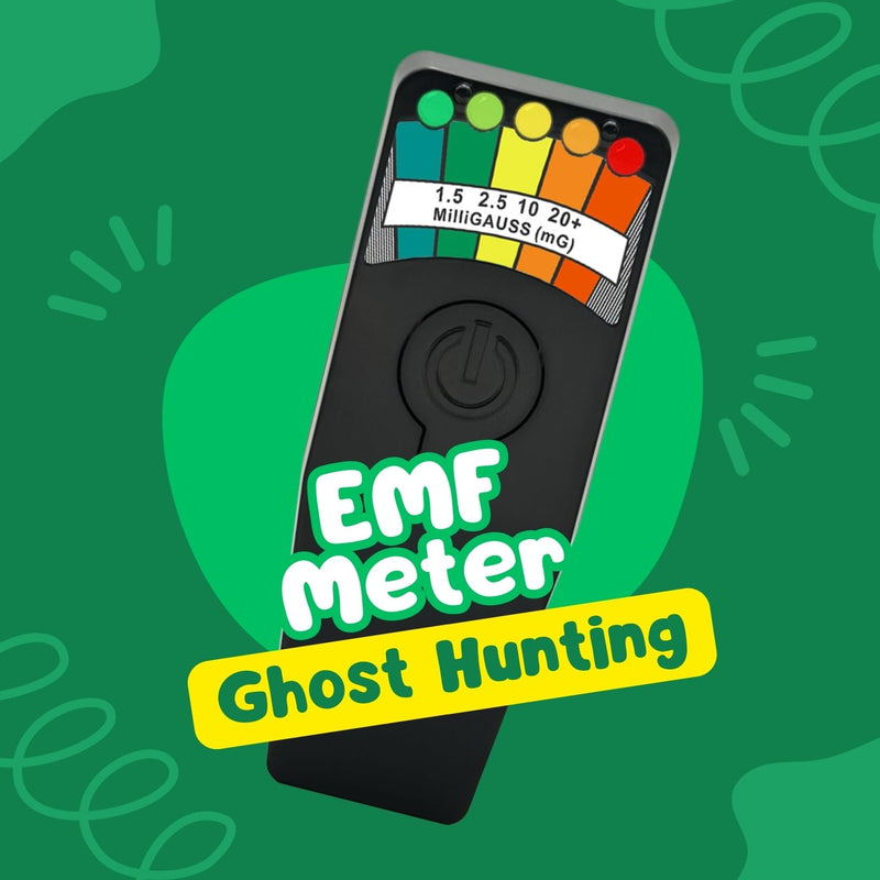 EMF Meter Ghost Hunting Equipment Kit, EMF Magnetic Field Detector, Portable Electromagnetic Field, Ghost Hunting Paranormal Equipment Tester EMF Reader with LED Display, Black