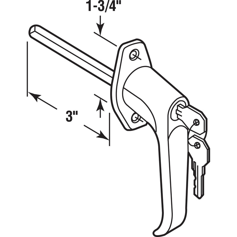 Prime-Line GD 52123 Door Handle Lock, Keyed, Diecast Zinc, Chrome Plated (Single Pack)