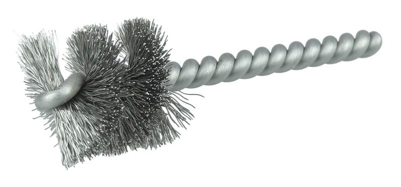 Weiler 21087 1" Power Tube Brush, .008" Stainless Steel Wire Fill, 1" Brush Length, Made in The USA (Pack of 10) Pack of 10 .008" Wire Size