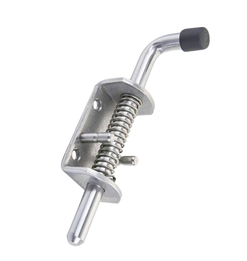 Spring-Loaded Door Latch, 12mm Solid 304 Stainless Steel Heavy-Duty Latch, Safety Bucket Bolt Latch Door Cabinet Hinge (Length: 220mm) Length: 220mm