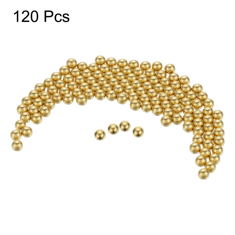 uxcell 120pcs Precision Solid Brass Bearing Balls 1/8" Industrial Brass Ball Spheres for Machinery, Automotive, and DIY 1/8 inch 120