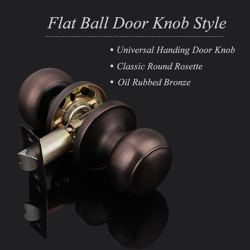 Probrico Colonial Style Door Knobs Door Locks (Passage, Oil Rubbed Bronze) 1