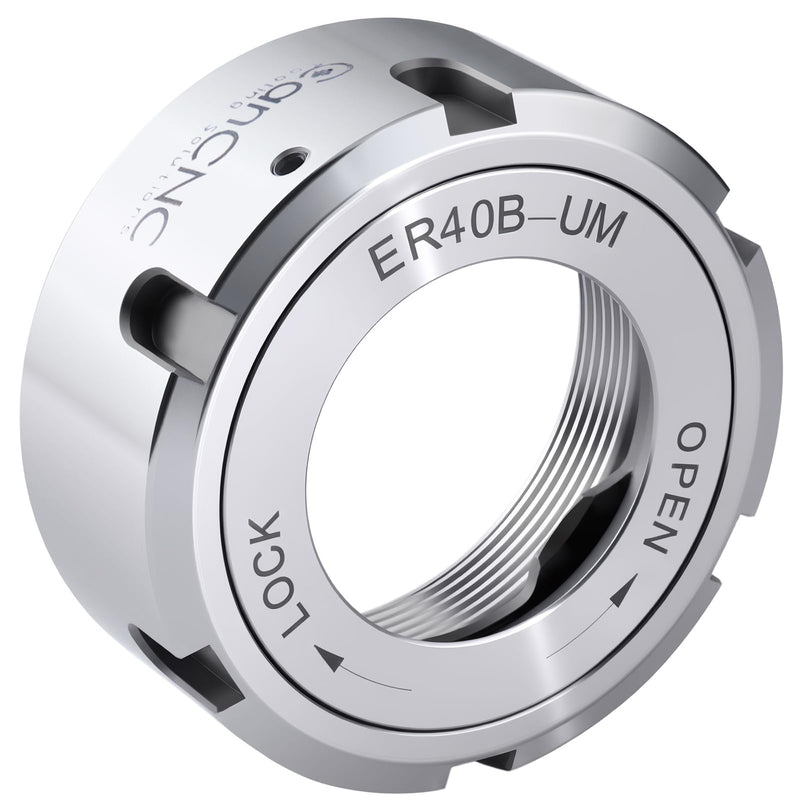 CanCNC ER40 Ball Bearing Collet Chuck Nut, Slotted | M50 x 1.5-6H Thread, G2.5 Balanced at 18000 RPM, Built-In Bearing for Smoother Tightening, 0537-4000