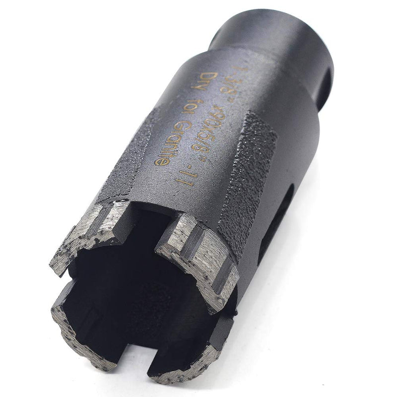 Ostek 1-3/8" Dry Diamond Core Drill Bit 5/8'-11 Thread for Granite 35mm Masonry Coring