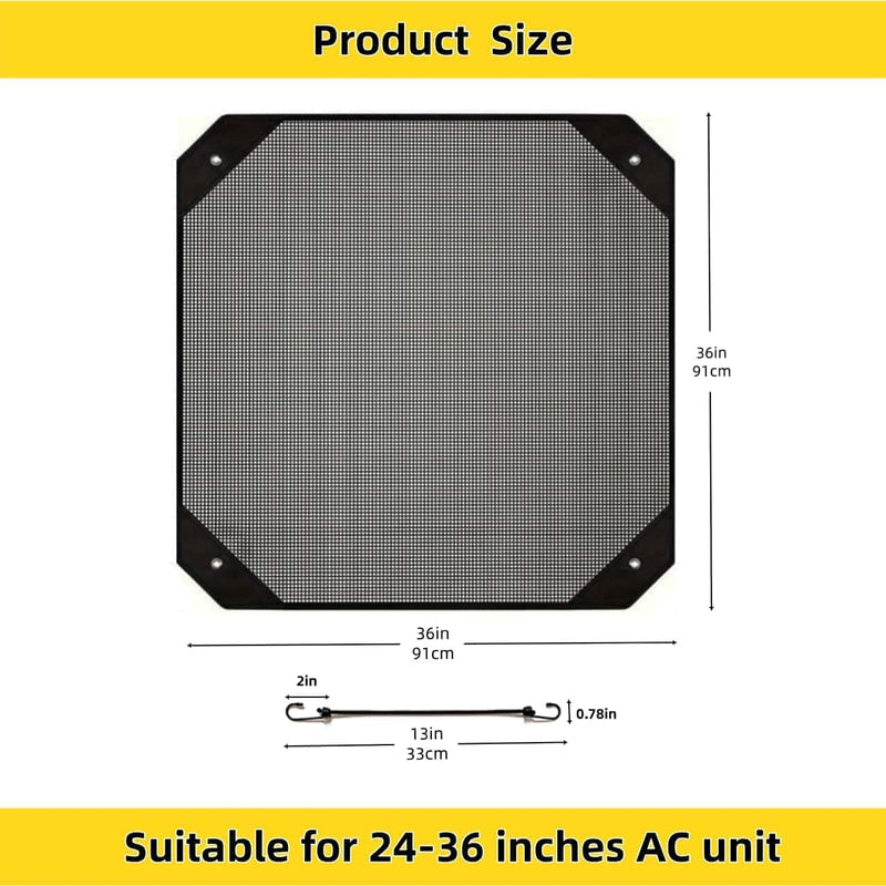 2 Packs AC Covers for Outside 36x36, AC Shade for Outside Unit 2 Packs, Mesh 36" x 36"
