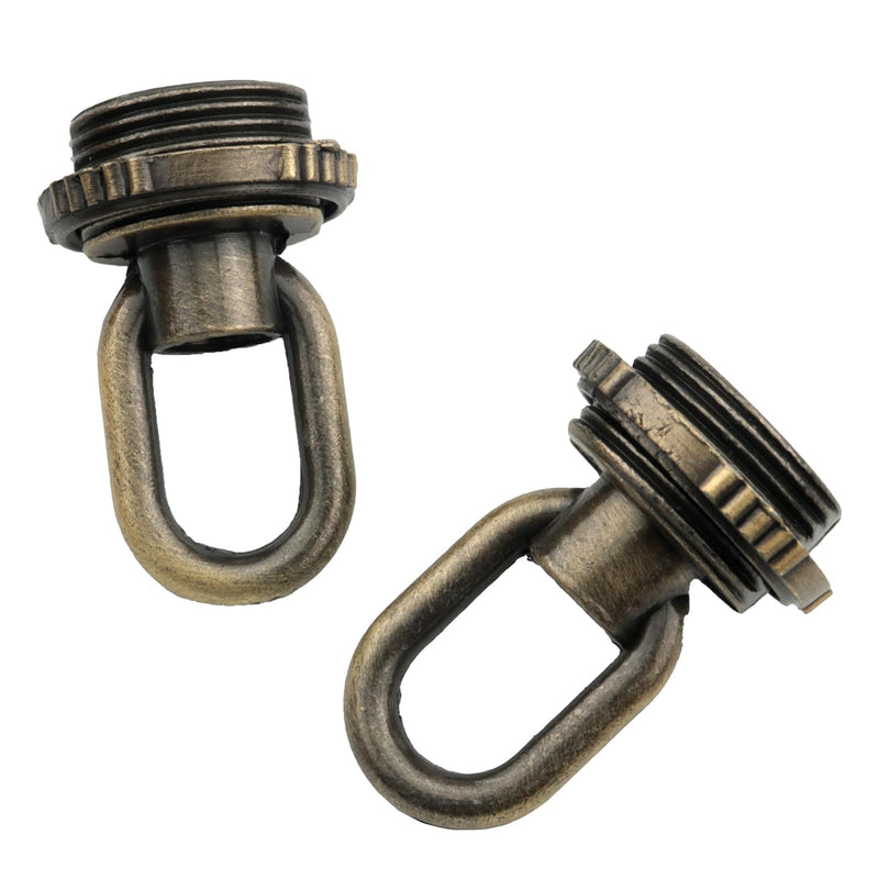 2PCS Crystal Lamp Inner and Outer Threaded Ring Fitting Bronze Zinc Alloy Threaded Ring Eye Nut Ring Nut Fixing Chandelier for Candelabra Lamp Traditional Chandelier Pendant Lamp