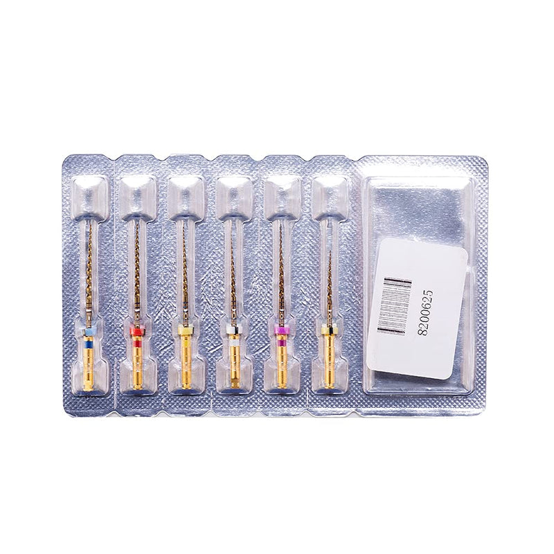 SNAWOP Dentel Endo Files X-Pro Gold Taper Controlled Memory Niti Rotary Engine Files for Endodontic Root Canal Treatmet (Assorted 25MM) Assorted 25MM