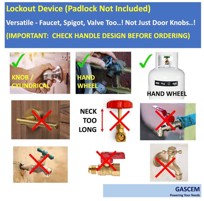 Door Knob Lockout Device (Matt Silver, Padlock Not Included). Door Handle Lock - Prevents Doorknobs from Turning and Access to Keyhole. Childproof Door Knob Cover. Matt Silver
