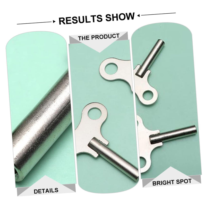 Uonlytech 2 Pcs Clock Key Timeclock Clock Winding Keys Clock Winding Key Tool Hotfix Tool Spanner Key Wind Alarm Clock Wind-up Key Clocks Key for Mechanical Pro Tools Steel Repair Tool Major