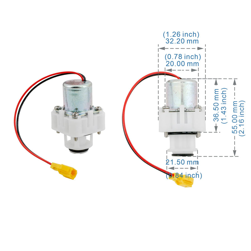 urinal flush valve solenoid and diaphragm assembly device, compatible with TOTO automatic infrared urinal sensor flush sensor repair accessories, yellow plug