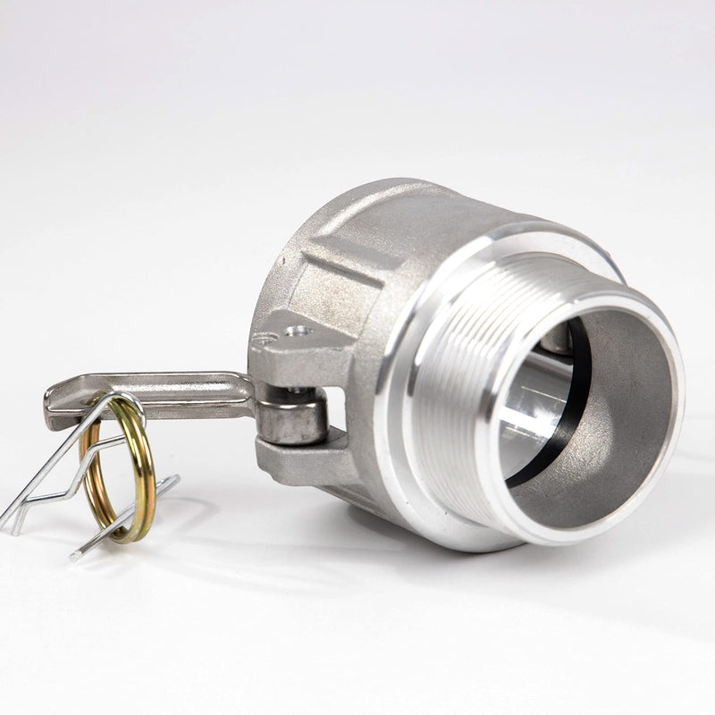 2 pcs Aluminum cam lock fittings (2" Part B) cam groove hose fitting camlock fittings, Male Adapter Female NPT Thread camlock fitting (2'') 2 Inch