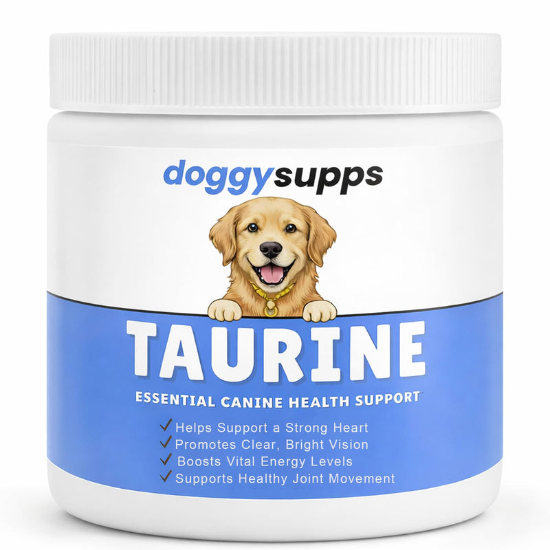 Doggy Supps Taurine for Dogs, Taurine Supplement for Dogs, Immune Support, Boost Energy & Vitality, Skin & Coat Health for Heart, Vision & Daily Wellness, 200 Grams (1) 1