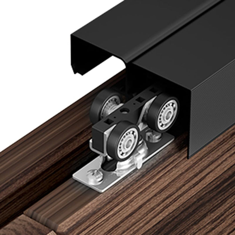 4 PCS Bypass Door Track Roller Kit, Sliding Wardrobe Closet Door Hardware Top-Roller Kit with Screws,Slide Smoothly and Quietly 4