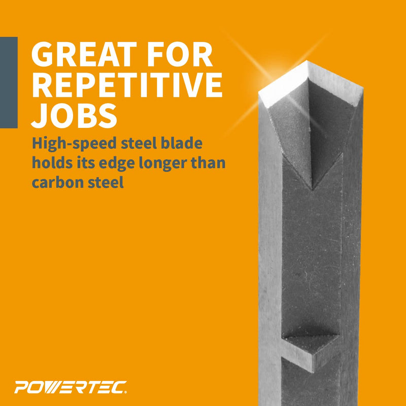 POWERTEC Corner Chisel, Square Mortise Chisel for Door Strike Plate, Door Hinges, Framing, and Woodworking (71036)