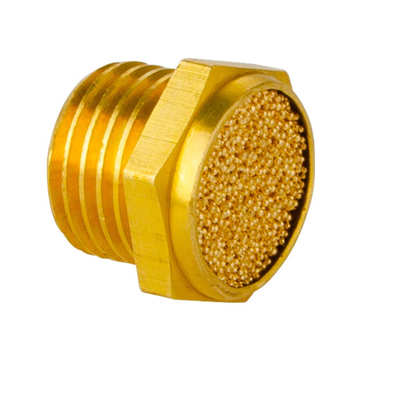 Quickun Pneumatic Muffler Silencer, 1/4” Male Thread Brass Air Exhaust Muffler Sintered Bronze Mufflers (Pack of 10) 1/4" Male-10pcs - NewNest Australia