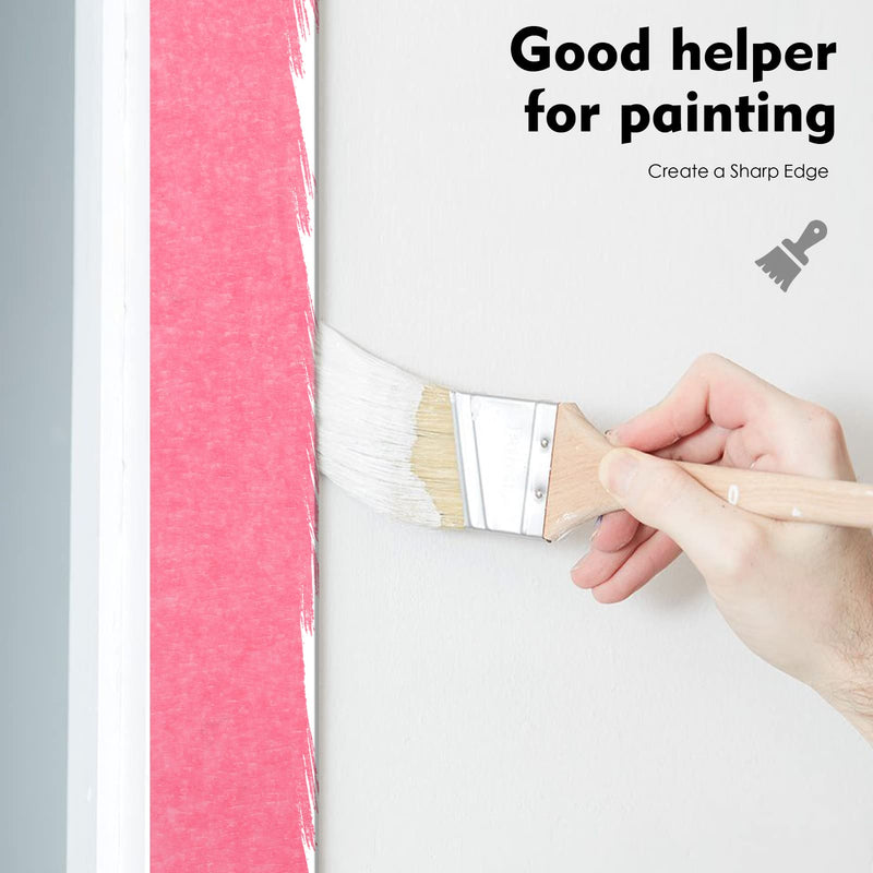 Pink Painters Tape,0.7" x 60 Yards x 3 Rolls (180 Yards Total) - Medium Adhesive Masking Tape for Painting,Labeling,DIY Crafting,Decoration and School Projects 0.7", 60 yards Pink