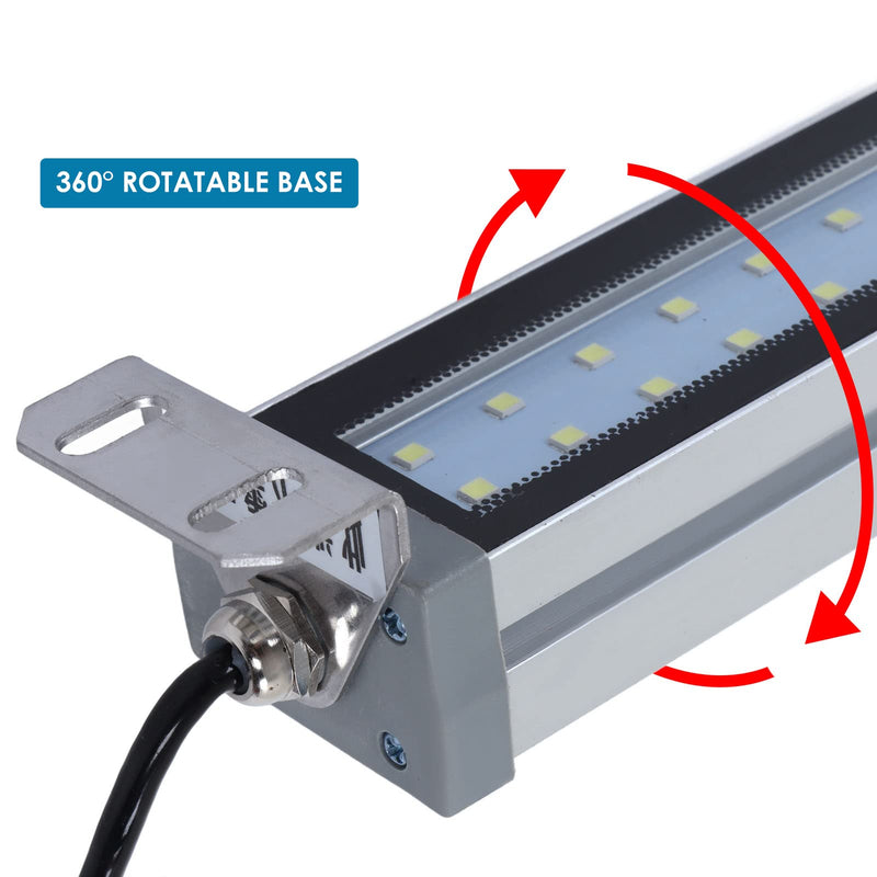 24V 12W LED Tube Light, CNC Machine Work LED Shop Lights with IP67 Explosion Proof, Aluminum Alloy Industrial Light