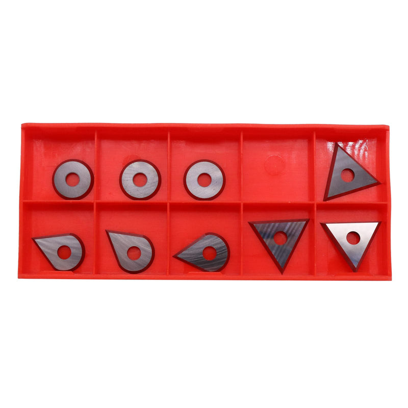 9Pcs 1" Round/Drop/Triangle Carbide Paint Scraper Blade for 1" Scraper