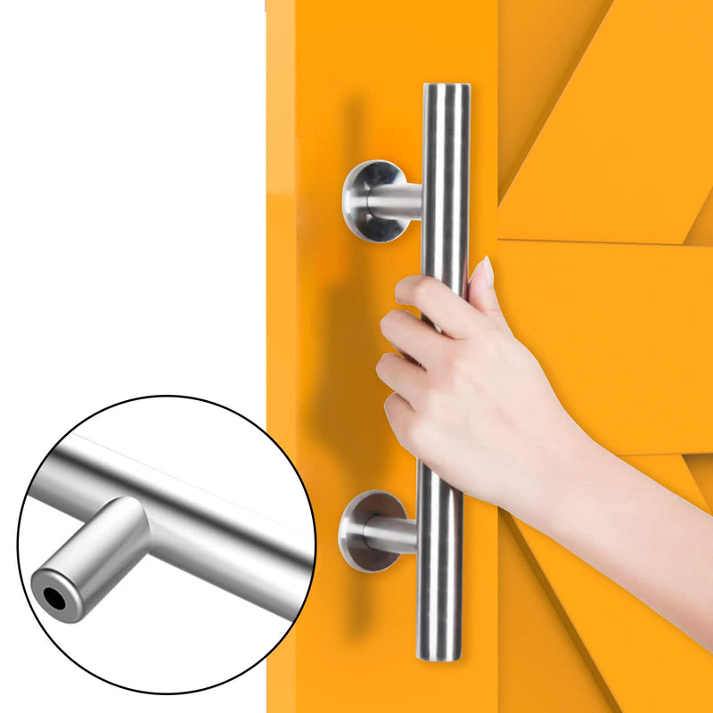 9.5''/24CM Sliding Barn Door Handle Double Sided Pull and Flush Barn Door Embedded Invisible Stainless Steel Stainless Steel 9.5''/24CM