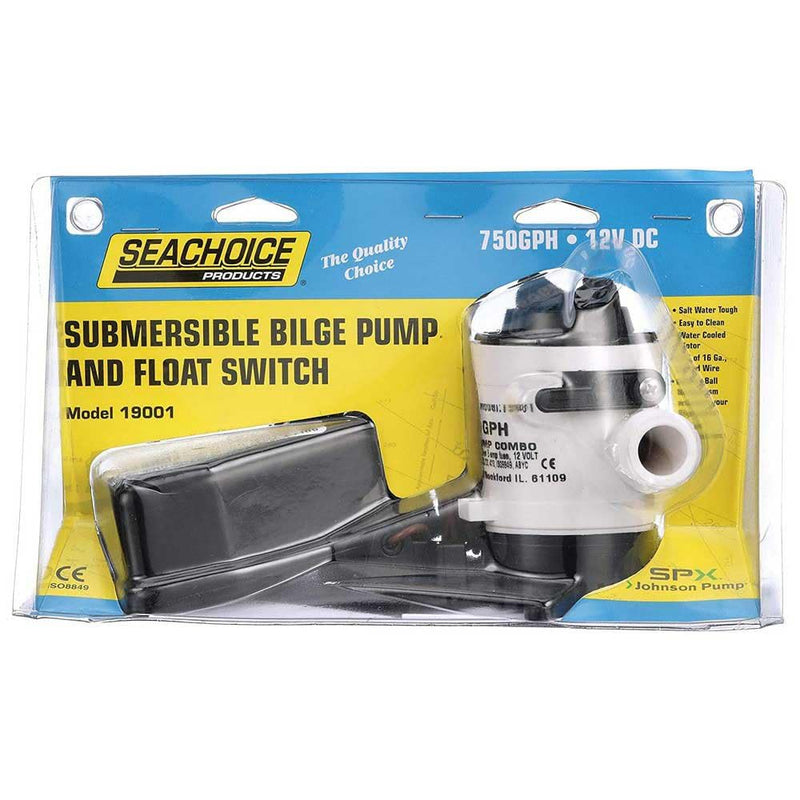 Seachoice Automatic Bilge Pump w/Float Switch, 750 GPH, 3/4 in. Hose Size