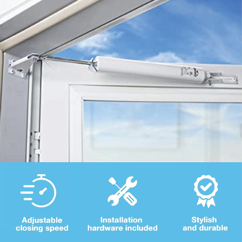 Wright Products V820AWH Light Duty Pneumatic Screen and Storm Door Closer, White