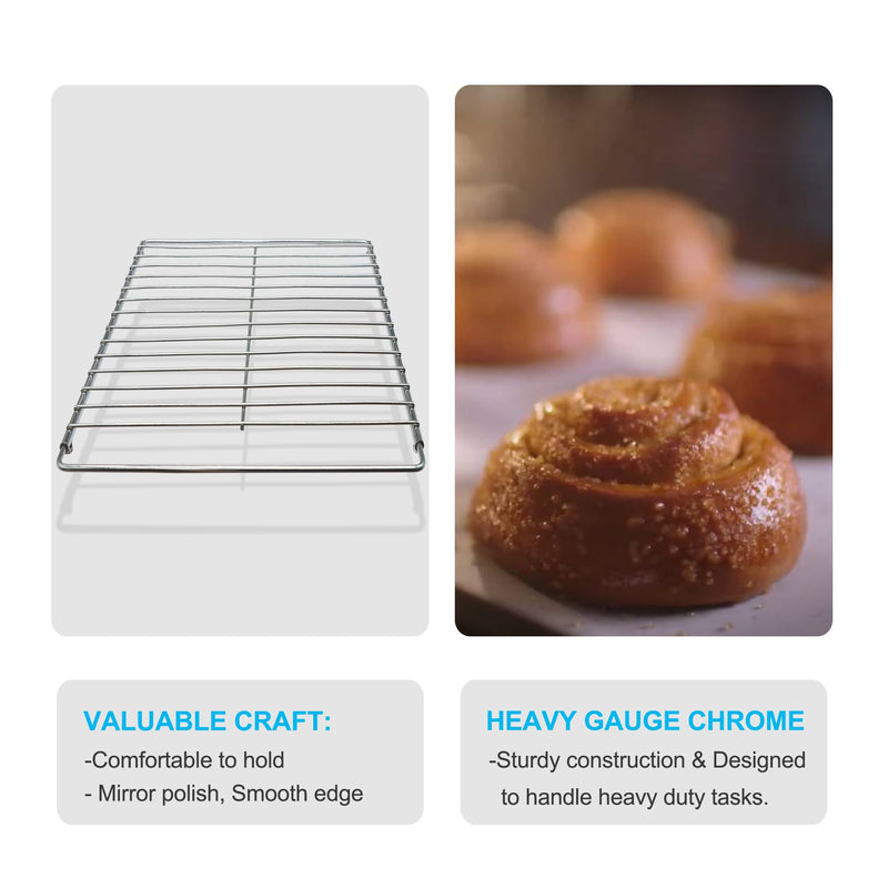Adjustable Extendable Oven Rack, Heavy Duty Sturdy Oven Rack, Universal Telescopic Oven Cooker Shelf Rack For Whirlpool Frigidaire GE Kenmore Ovens. Adjusts from 14.5 Inches - 25.5 Inches Wide