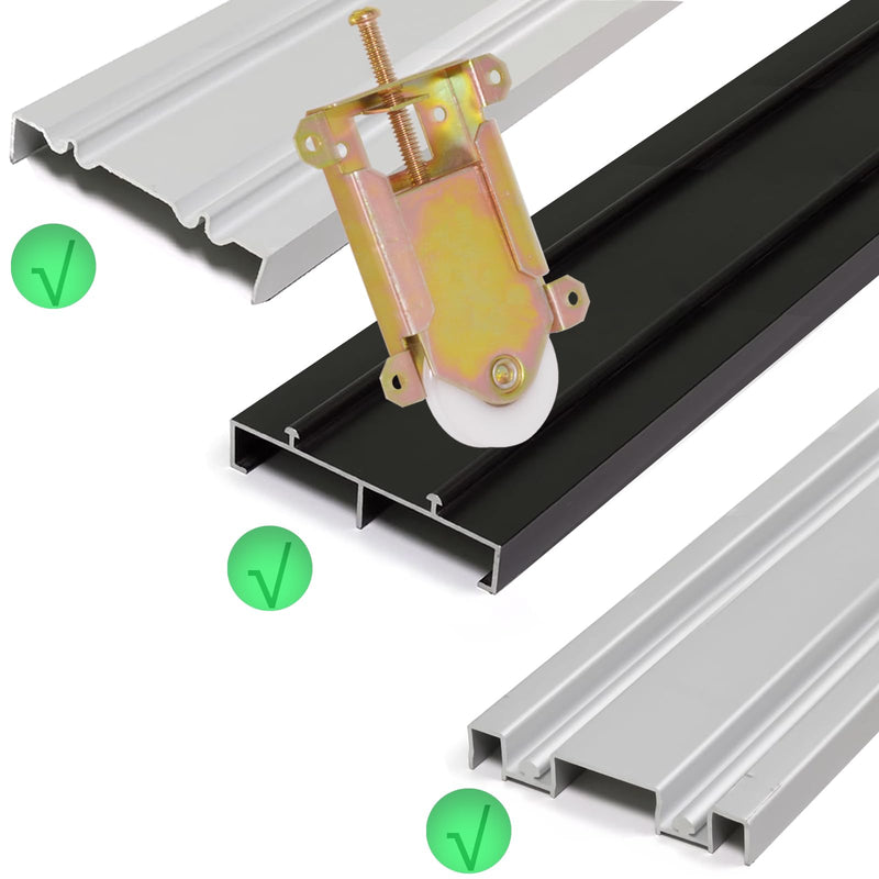 Sliding Mirror Closet Door Rollers Replacement Hardware Fits Contractors Part #W8020C or Hard 1775 Wardrobe Doors Wheels, 1-1/2" Durable POM Concaved Ball Bearing Wheel, 4 Pack ‎2-1/2" H.C.- 4Pack