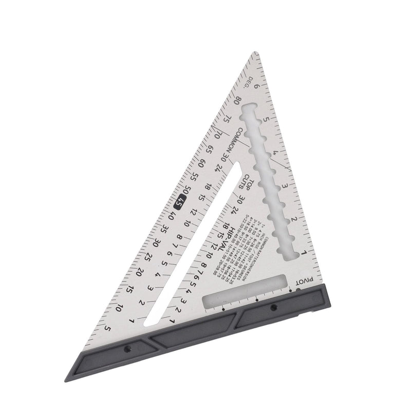 7 Inch Rafter Square with Level Aluminum Alloy Detachable Triangle Square Ruler for Woodworking (Silver) Silver