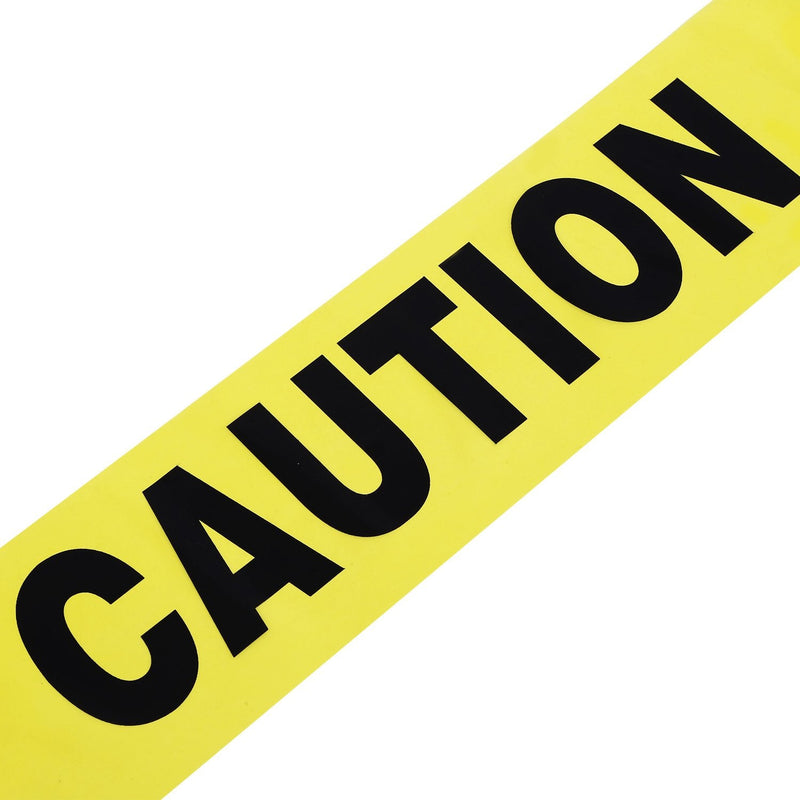 TopSoon Non-Adhesive Yellow Caution Tape 3-Inch by 300-Feet Roll Highly Visible Barricade Tape Weatherproof Safety Barrier Tape Caution Tape, 300 Feet