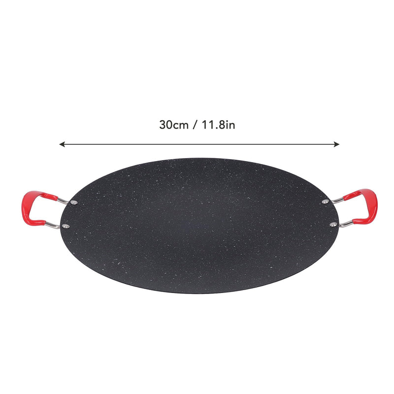 Non Stick Korean Grill Pan, Round BBQ Griddle Pan with Silicone Handle Design, High Temperature, Suitable for Camping, Outdoor Barbecue (Small 70 X 55 X 45cm / 27.6 X 12.6" x 12.2" x 3.1"