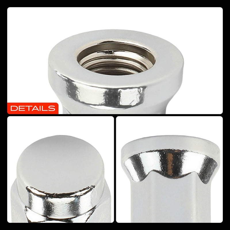 A-Premium Front & Rear M10-1.25 Wheel Lug Nuts, Set of 16 | Compatible with All ATV UTV Models - Arctic Cat ATV & Kawasaki& Suzuki & Yamaha & Honda & Polaris