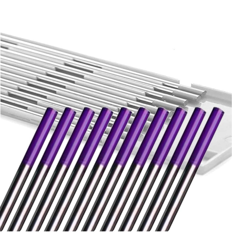 WeldingCity 10-pcs TIG Welding Tungsten Electrode Tri-Element Non-Radioactive (Purple/AWS: EWG) 1/16" x 7" | 10-pk 1/16", 10-pcs
