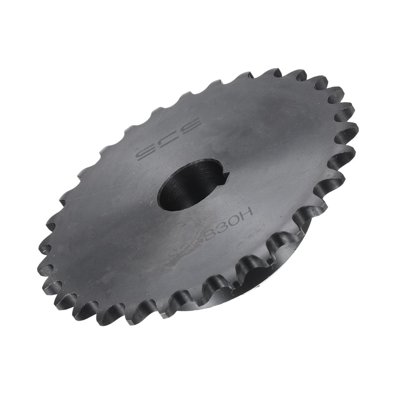 uxcell #35 Chain Roller Sprocket B Type, 3/4" Bore 30 Tooth Single Strand Chain Sprocket, Carbon Steel, Keyway with Set Screws