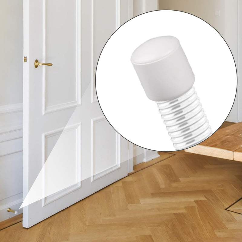 20PCS 0.39 Inch Door Stoppers Rubber Tip Replacement,Door Stop Bumper Tips, Door Stop Caps for Door Wall Protection （White） White