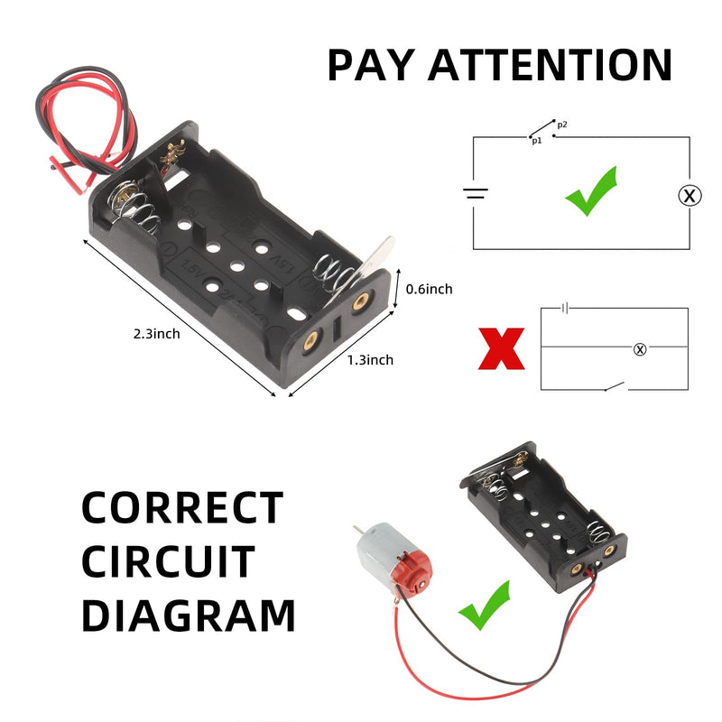 6 Sets DC Motors Kit Mini Electric Hobby Motor 3V-12V 25000RPM with 60PCS Plastic Gears, TT Motor, 2AA Battery Holder, Boat Rocker Switch, Shaft Propeller, Plastic Wheels for DIY Science Projects