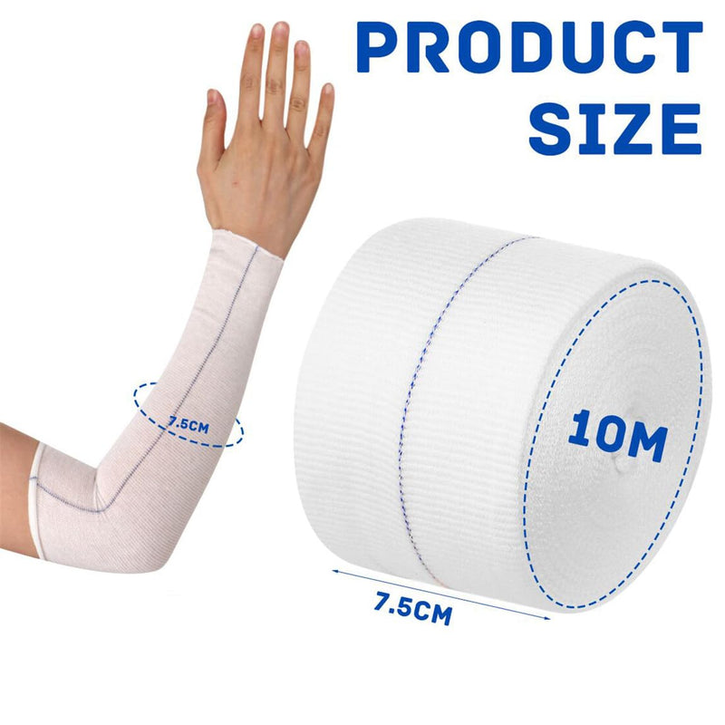 Tubular Bandages Breathable Elastic Bandage Sleeve Cotton Tubular Stockinette Gauze Roll for Cast Plaster Comfort Wear (3 Inch X 11 Yard)