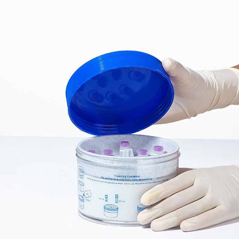 Cryogenic Storage Box - Cryogenic Vials Freezing Container，Polycarbonate Jar 18 Place Available for 1.5/2.0mL Cryogenic Tubes For 18-Place of 1-2ml Cryogenic Vials