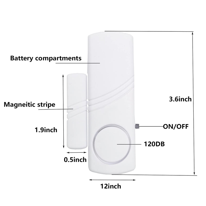 20 Pack Window Door Alarm, Sensor for Kids Safety, Home Security System for Pool, Garage, Apartment, Dorm, RV and Office