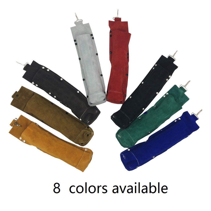 Flame-Resistant Electrode Bag/Welding Rod Pouch/welding rod holder/Leather Electrode Holder/ (gold brown)