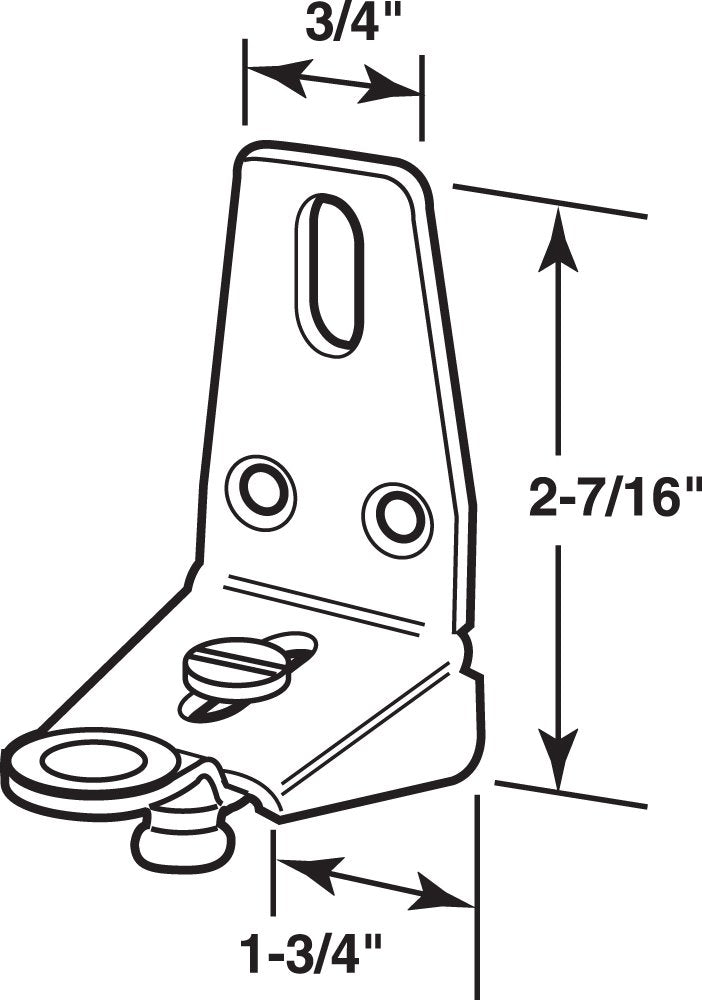 Prime-Line N 6836 Heavy Duty Bi-Fold Door Bracket (Single Pack) 1 Count (Pack of 1)