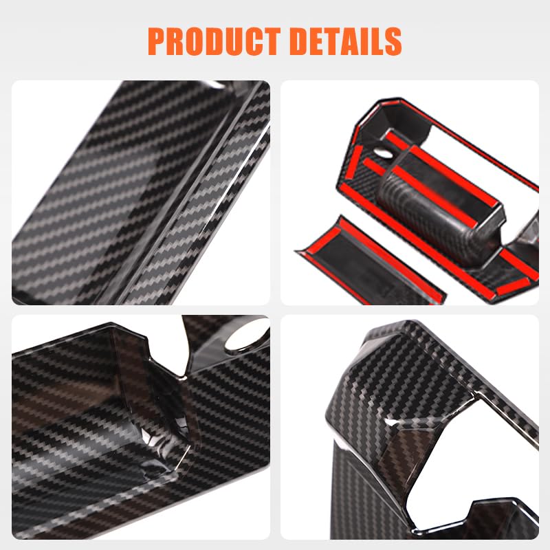 TOYCIDFG Car Tailgate Pull Handle Cover Trim Compatible with Toyota Tacoma 2024 2025, Car Exterior Decoration Accessories (Not Compatible with SR Ver) (Carbon Fiber Pattern) Carbon Fiber Pattern