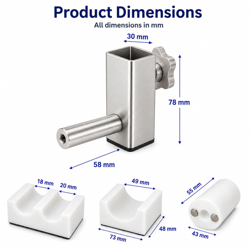 333'S Arbor Press Attachments for 1" Shaft Arbor Presses, 3-in-1 Silverware Bending Tool with Interchangeable Dies for Spoon Rings, Bracelets and Jewelry Making, Press Not Included