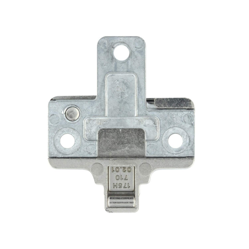 Blum 175H7100x10S 175H7100, Frameless Mounting Plate, Clip-On, 0 mm Height (Pack of 10 with Screws), Nickel Finish Pack of 10