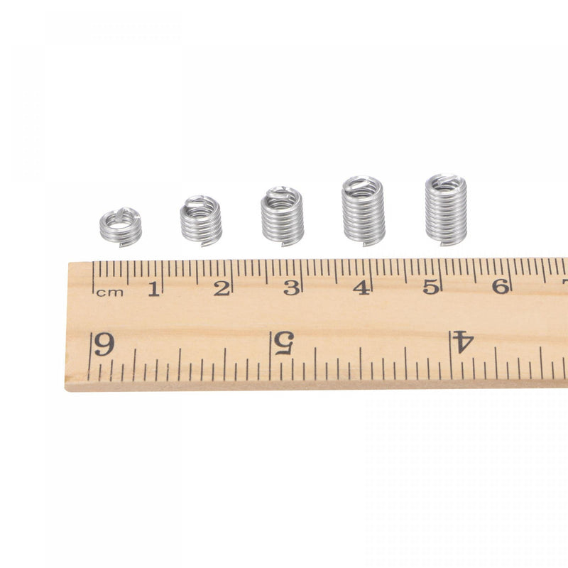 uxcell Wire Thread Inserts 10-24 UNC 1.5D 304 Stainless Steel Helical Type Coiled Wire Screw Repair Threaded Sleeve Steel Sheath 10pcs