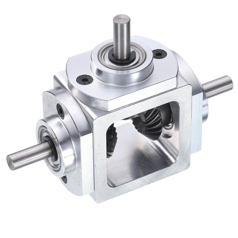 uxcell Gear Box 90 Degree Right Angle Bevel Gearbox 1:1 Reversing Double Output Shaft 1 Module 20 Teeth Bevel Gear Aluminum Frame Simple Mechanical DIY Module with 6mm Shaft - NewNest Australia